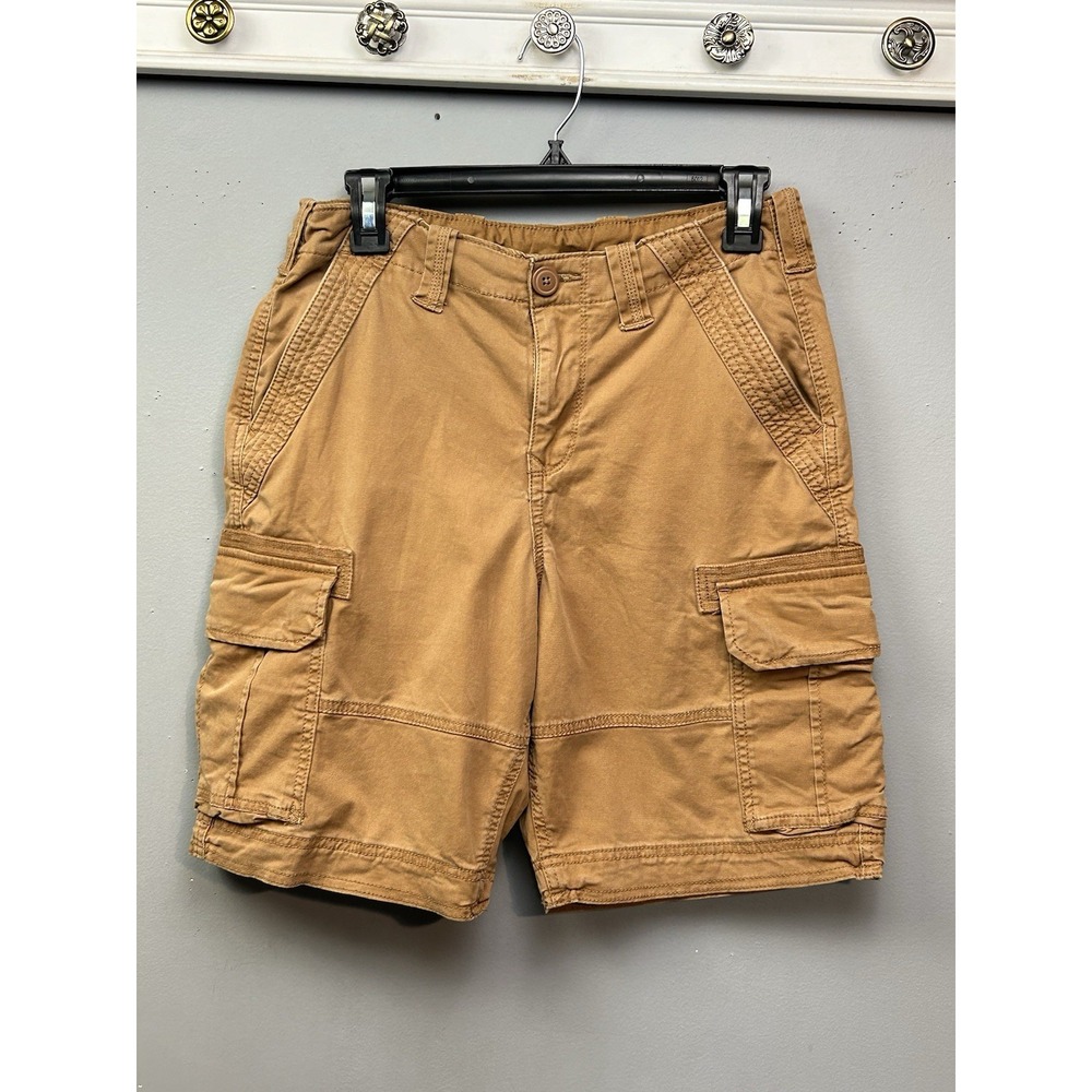 George Cargo Shorts Mens 28 Camel Tan Pockets Outdoor Teen Distressed